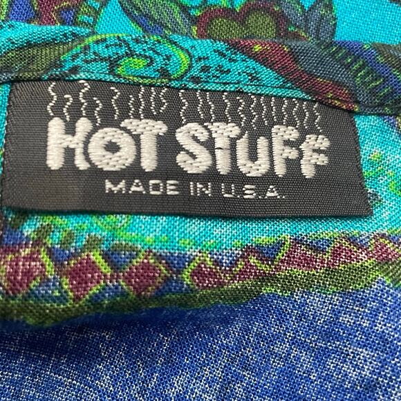 Hot Stuff Vintage 90’s Paisley Tank Top Made in USA Boho Y2K Sleeveless XS-S - Picture 3 of 6